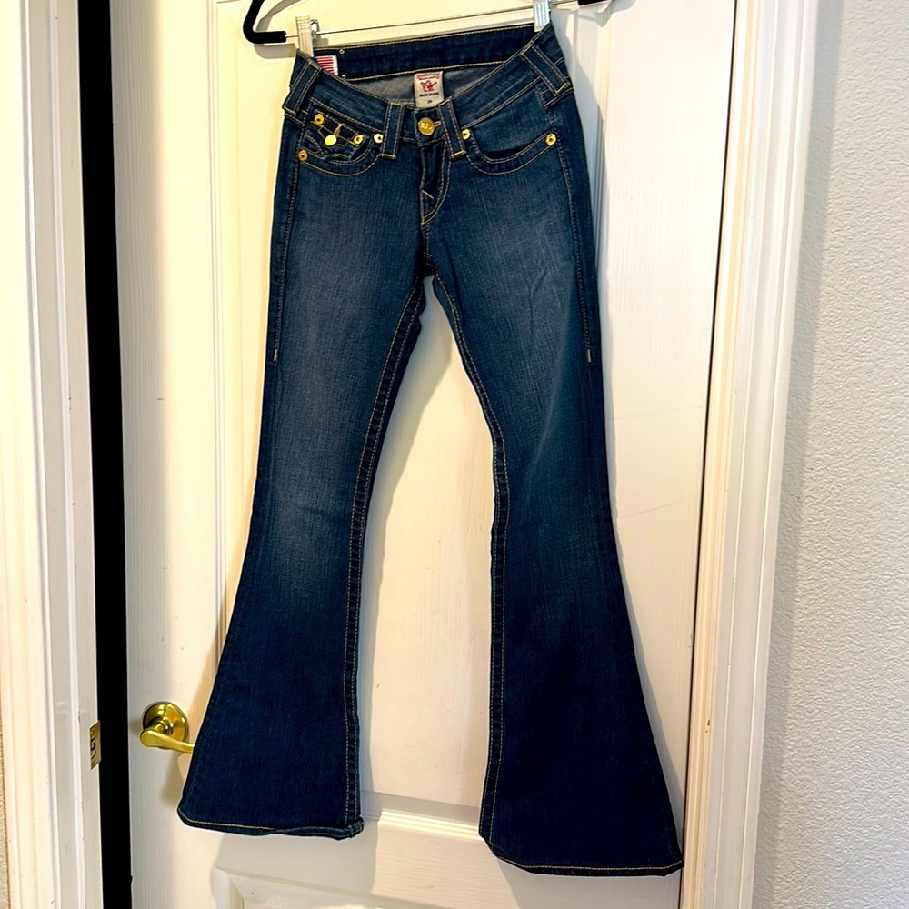 True Religion flared made in USA Golf HW size 24